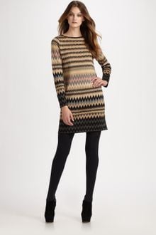 M Missoni Flame Stitch Dress - Lyst