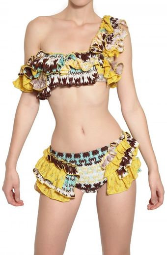  Ruffled Viscose Knit Bathing Suit 