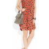 Miu Miu Printed Silk Crepe De Chine Dress in Red - Lyst