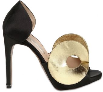  110mm Silk and Metallic Karung Sandals 