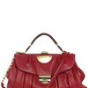 Nina Ricci Pleated Calfskin Top Handle in Purple (burgundy) - Lyst
