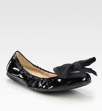  Patent Leather Bow Ballet Flats 