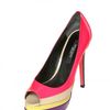 Ruthie Davis® 130mm Patent Multicolor Peep Toe Pumps in Pink (coral) - Lyst