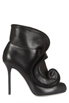 Sergio Rossi 110mm Calfskin Ruches Low Boots - Lyst
