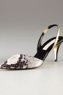 Stella McCartney Faux-python Slingback Pump - Lyst