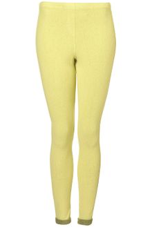 Topshop Acid Yellow Denim Leggings - Lyst