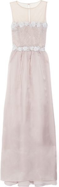 Valentino Beaded Silk-organza Gown - Lyst