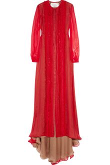 Valentino Ruffled Silk-chiffon Gown - Lyst