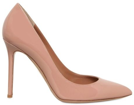 Valentino 100mm Patent Pointy Pumps in Pink (rose) - Lyst