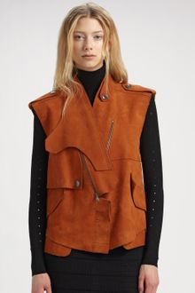 Alexander Wang Suede Trench Vest - Lyst
