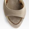 Jimmy Choo Topaz Suede & Metallic Leather Wedge Sandals in Gold (khaki) - Lyst