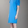 Yves Saint Laurent Ruched Detail Dress in Blue - Lyst