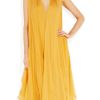 Alexander Mcqueen Belted SilkChiffon Dress in Yellow - Lyst