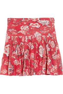 Etoile Isabel Marant Jade Printed Silk and Cotton-blend Skirt - Lyst