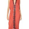 Etro Beaded Viscose Cady Dress in Brown (rust) - Lyst