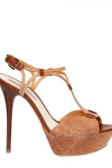 Grey Mer 130mm Leather Tejus Print Sandals - Lyst