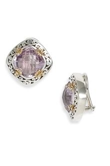 Lois Hill Rose De France Diamond Shape Clip Earrings - Lyst
