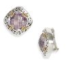 Lois Hill Rose De France Diamond Shape Clip Earrings in Gold (silver/ rose am) - Lyst