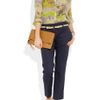 Miu Miu StretchCotton Cropped Pants in Blue (indigo) - Lyst