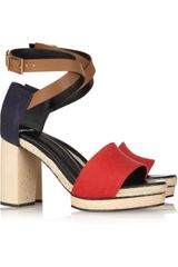 Pierre Hardy Leather and Canvas Sandals