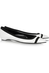 Pierre Hardy Patent-Leather Pointed Ballet Flats