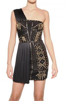 Versace Studded 3d Jersey Dress - Lyst