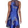 Viktor & Rolf Mesh Inserts & Techno Silk Duchess Dress in Blue (cobalt) - Lyst