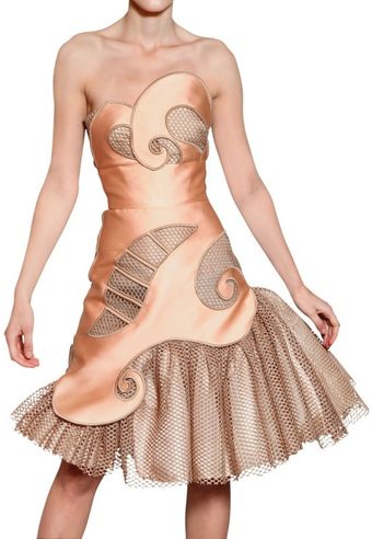  Mesh Inserts On Techno Silk Duchess Dres 