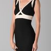 Hervé Léger Two Tone Ilia Dress in Black - Lyst