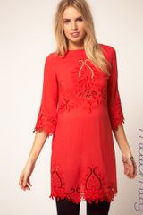 Asos Maternity Shift Dress With Cutwork Detail
