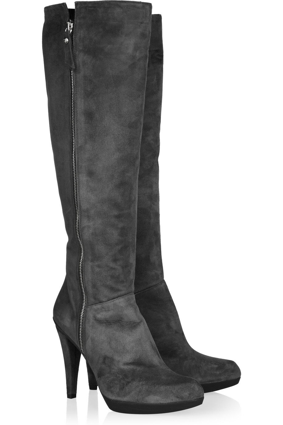 stuart weitzman grey knee high boots