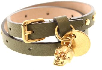 Alexander McQueen Leather Wrap Bracelet - Lyst