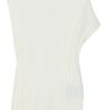 Alexander Wang Asymmetric Ribbed Cottonknit Top in White - Lyst