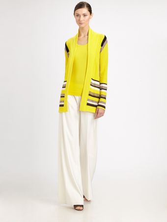 Carolina Herrera Stripe Cardigan - Lyst