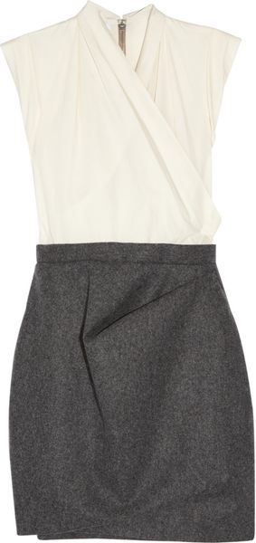 Carven Cotton-Blend And Wool Dress - Lyst