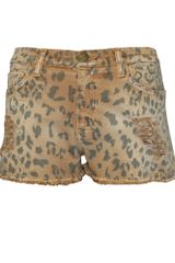 Current/Elliott Boyfriend Leopard Print Shorts