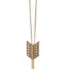House Of Harlow Pave Arrow Drop Necklace in Gold - Lyst