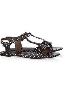 Marni Polka-dot Leather Sandals - Lyst