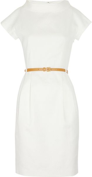 Moschino Cheap & Chic Textured Woven Cotton Dress - Lyst