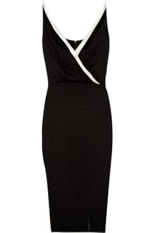 Narciso Rodriguez Silk-trimmed Crepe Wrap-effect Dress - Lyst