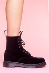 Nasty Gal Page 8 Eye Boot - Black Velvet
