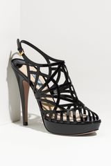 Prada Strappy Patent Leather Sandal