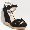 Prada Baroque Wedge Sandal in Black (black suede) - Lyst
