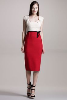 Roland Mouret Herbert Two-tone Crepe Dress - Lyst