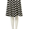 Topshop Stripe Full Circle Skirt in Black - Lyst