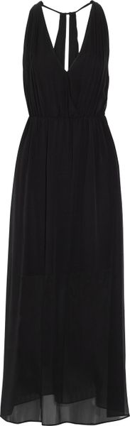 Alice + Olivia Silkcrepe Dress in Black - Lyst