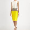 Carolina Herrera Colorblock Dress in Yellow - Lyst