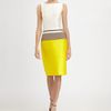 Carolina Herrera Colorblock Dress in Yellow - Lyst