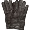 Gucci Classic Cashmerelined Leather Gloves in Brown for Men - Lyst