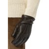 Gucci Classic Cashmerelined Leather Gloves in Brown for Men - Lyst